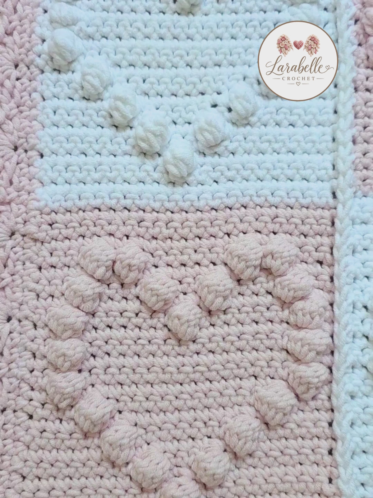 Baby Blanket Crochet Pattern – Large Hearts (PDF)
